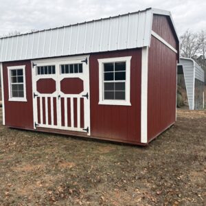 12x16 Lofted Barn Red/White/Galvalume