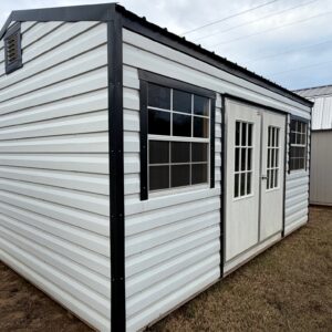 12x16 Americana Double Door White/Black